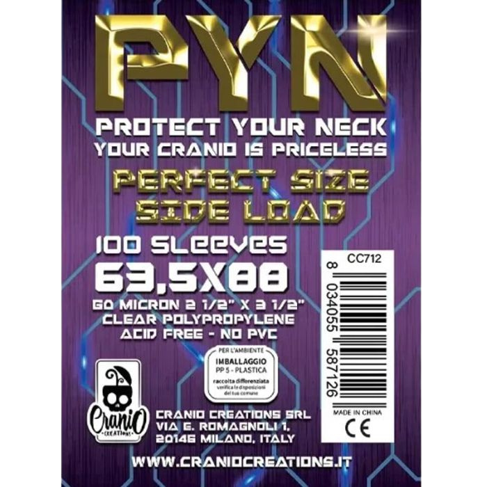 PYN - 100 SLEEVES - 63,5X88MM - STANDARD - SIDE LOAD