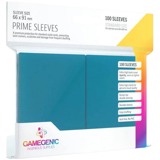 100 STANDARD SIZE MATTE PRIME SLEEVES - BLUE - Gamegenic
